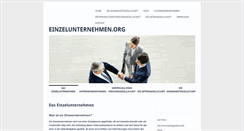 Desktop Screenshot of einzelunternehmen.org
